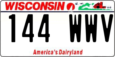 WI license plate 144WWV