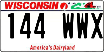 WI license plate 144WWX