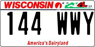 WI license plate 144WWY
