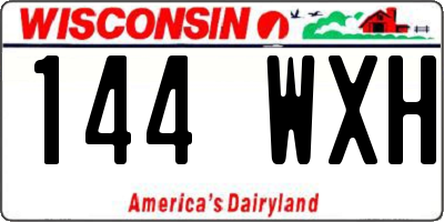 WI license plate 144WXH
