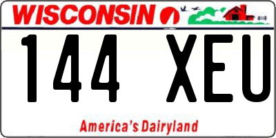 WI license plate 144XEU