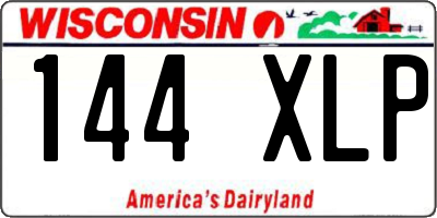 WI license plate 144XLP