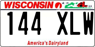 WI license plate 144XLW
