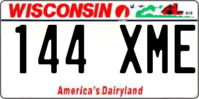 WI license plate 144XME
