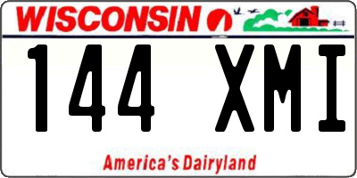 WI license plate 144XMI
