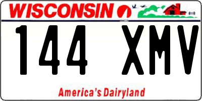 WI license plate 144XMV