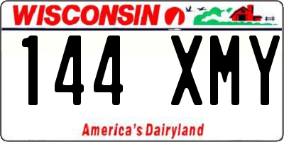 WI license plate 144XMY