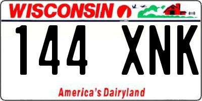 WI license plate 144XNK