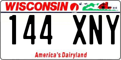 WI license plate 144XNY