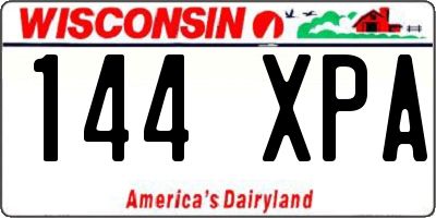 WI license plate 144XPA