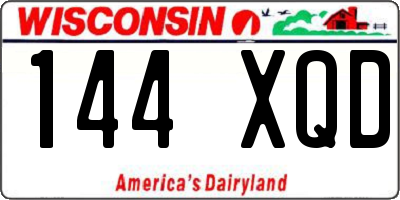 WI license plate 144XQD