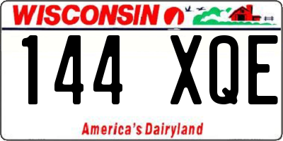 WI license plate 144XQE