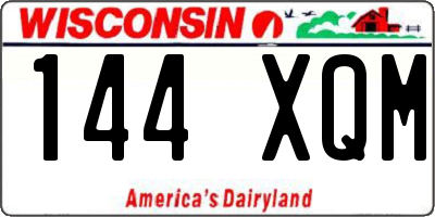 WI license plate 144XQM
