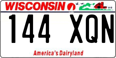 WI license plate 144XQN