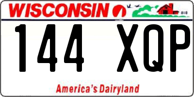 WI license plate 144XQP