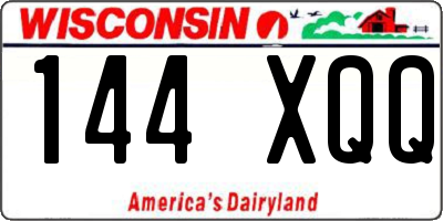 WI license plate 144XQQ