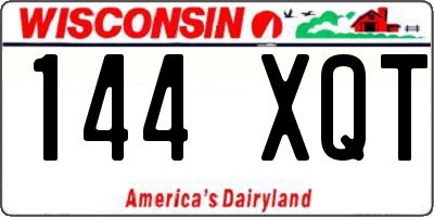 WI license plate 144XQT