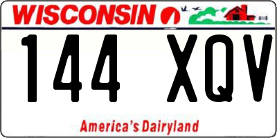 WI license plate 144XQV