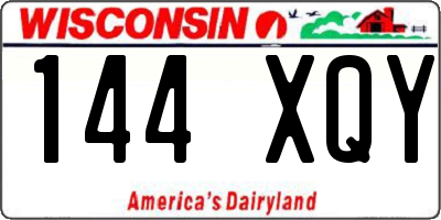 WI license plate 144XQY