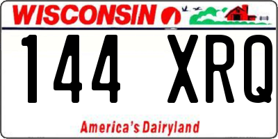 WI license plate 144XRQ