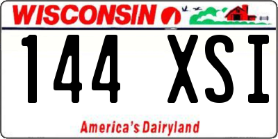 WI license plate 144XSI