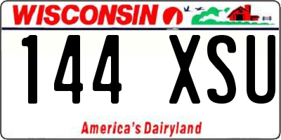 WI license plate 144XSU
