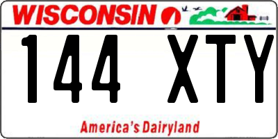 WI license plate 144XTY
