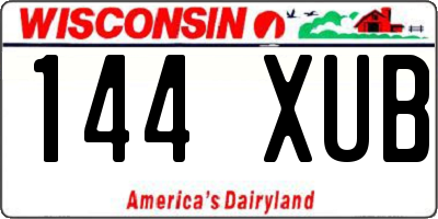 WI license plate 144XUB