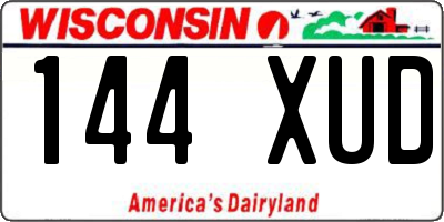 WI license plate 144XUD