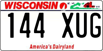 WI license plate 144XUG