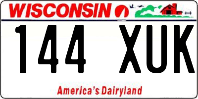 WI license plate 144XUK