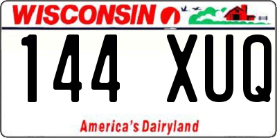 WI license plate 144XUQ