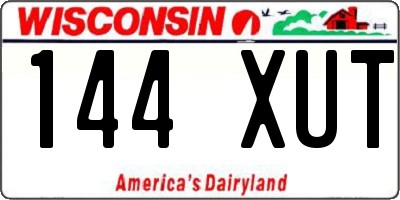 WI license plate 144XUT