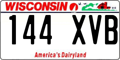 WI license plate 144XVB