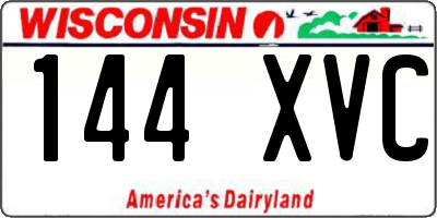 WI license plate 144XVC