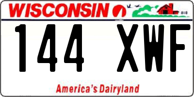 WI license plate 144XWF