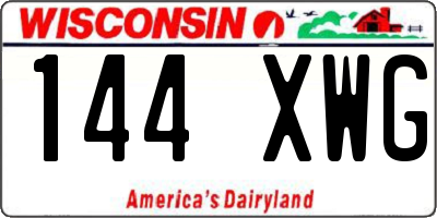 WI license plate 144XWG