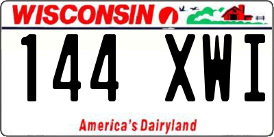 WI license plate 144XWI