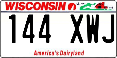 WI license plate 144XWJ