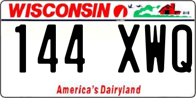 WI license plate 144XWQ