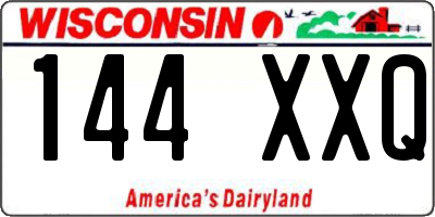WI license plate 144XXQ