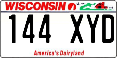 WI license plate 144XYD