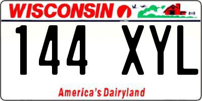 WI license plate 144XYL
