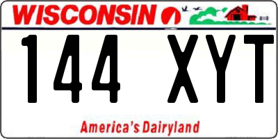 WI license plate 144XYT