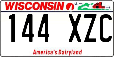 WI license plate 144XZC