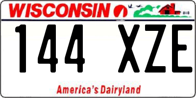 WI license plate 144XZE