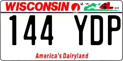 WI license plate 144YDP