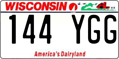 WI license plate 144YGG