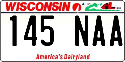 WI license plate 145NAA