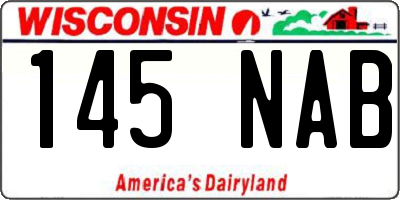 WI license plate 145NAB